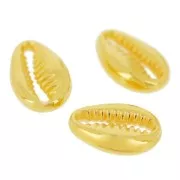 Shell spacer 12mm fine Gold plated x4
