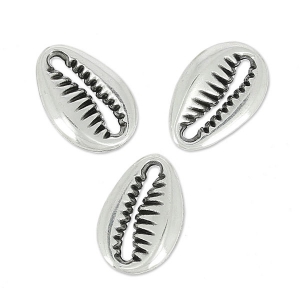 Shell spacer 12mm Antique Silver Plating x4
