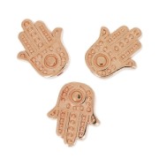 12x10mm Hamsa hand - rose gold tone x4
