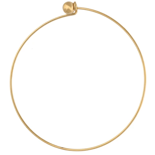 Bracelet with 62 mm screw-on ball clasp - Gold-plated 304 stainless steel x1