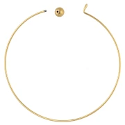 Bracelet with 62 mm screw-on ball clasp - Gold-plated 304 stainless steel x1