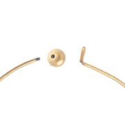 Bracelet with 62 mm screw-on ball clasp - Gold-plated 304 stainless steel x1