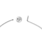 Bracelet with 62 mm screw-on ball clasp - 304 stainless steel x1
