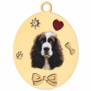 19x15 mm oval charm with UV printing—Beautiful P&C mascot—Gold-plated 304 stainless steel