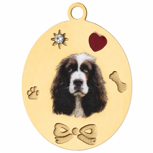 19x15 mm oval charm with UV printing—Beautiful P&C mascot—Gold-plated 304 stainless steel