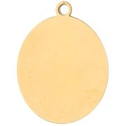 19x15 mm oval charm with UV printing—Beautiful P&C mascot—Gold-plated 304 stainless steel