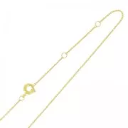 Choker oval links1 mm Fine Gold plated x50cm