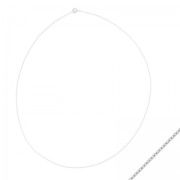 Choker oval links 1 mm rhodium HQ x50cm|raw }}