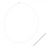 Choker oval links 1 mm rhodium HQ x50cm