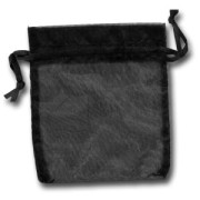 Organza pouches 85x115mm Black x20