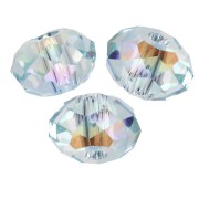 Light Azore - Swarovski 5040 6 mm Flat Round Bead - Light Azore Shimmer 2X x1 Swarovski 5040 6 mm Flat Round Bead - Light Azore Shimmer 2X x1
