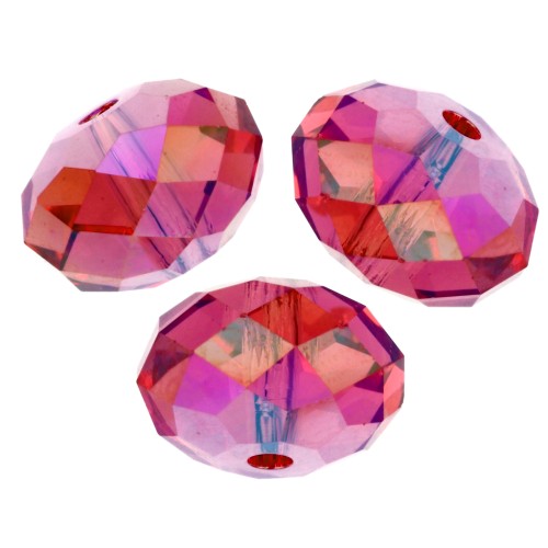 Swarovski 5040 8 mm Flat Round Bead - Padparasha Shimmer 2X x1
