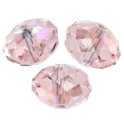 Swarovski 5040 8 mm Flat Round Bead - Rosaline Shimmer 2X x1