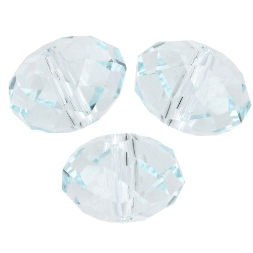 Swarovski 5040 8 mm Flat Round Bead - Light Azore x1