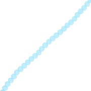 Faceted rondelle beads - flattened round - 4.5x4 mm Sky Blue Frosted x40 cm