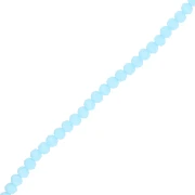 Faceted rondelle beads - flattened round - 4.5x4 mm Sky Blue Frosted x40 cm