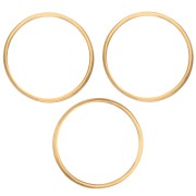 16 mm Mounting Ring and Weaving Circle - Round Wire - Gold-Plated 304L Stainless Steel x1