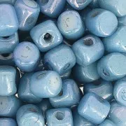 Minos® by Puca® 2.5x3 mm Chalkwhite Blue Ceramic Look x5g