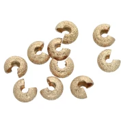 5.5 mm Diamond-Cut Crimp Bead Caps - Gold x50