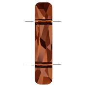 2-Hole Bead - Swarovski Column Bead 5535 23.5x5 mm - Crystal Red Magma x1