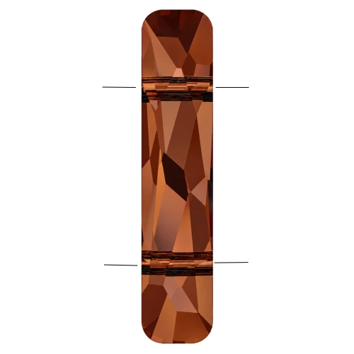 2-Hole Bead - Swarovski Column Bead 5535 23.5x5 mm - Crystal Red Magma x1