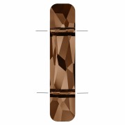 2-Hole Bead - Swarovski Column Bead 5535 23.5x5 mm - Smoked Topaz x1