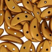 Czechmates Crescent 2 holes 3 x 10 mm Golden Mat x5g
