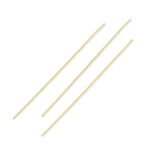 Soft head pin 50x1,4x0,55mm Satined fine Gold plated x10