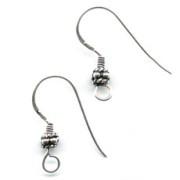 925 Sterling Silver Earwires 20mm x2|raw }}