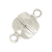 Magnetic clasp 14x8 mm silver tone x1|raw }}