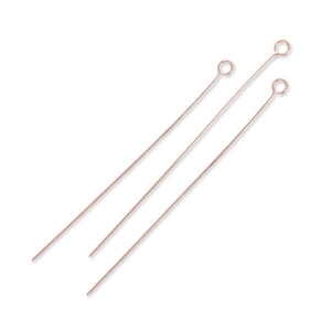 Soft Eye pin 50x0,55mm Rose fine Gold plated x10