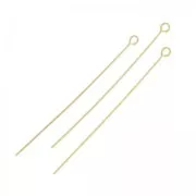 Soft Eye pin 50x0,55mm satined Fine Gold plated x10