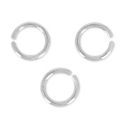Jumprings open 7x1mm Fine silver plating x50