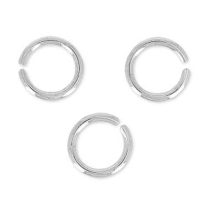 Jumprings open 7x1mm Fine silver plating x50