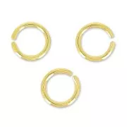 Jumprings open  7x1mm fine gold plated x50