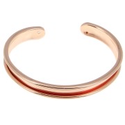Eco Brass bracelet base with curved edge 10mm gold tone rose x1|raw }}