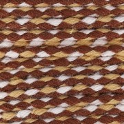 Braided cotton cord 2mm Light brown/Brown/white x 10 m|raw }}