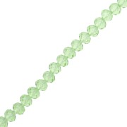 Rondelle beads faceted - round flattened - 8x6.5 mm Peridot x38cm|raw }}