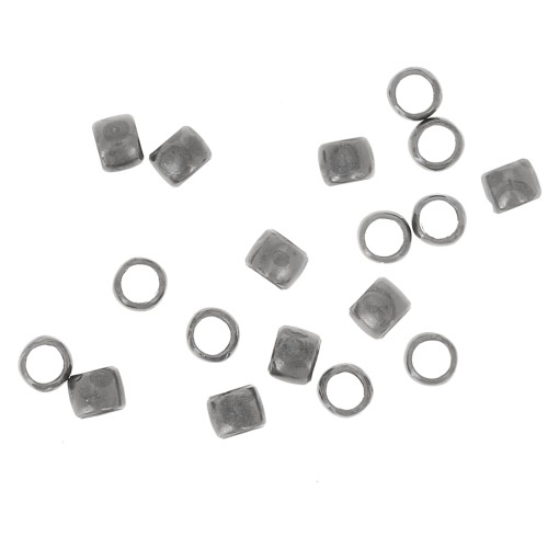 Crimp beads 2mm Antique silver plating x200