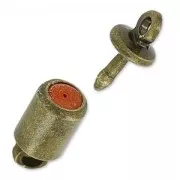 Rubber clasp 12 mm bronze x1