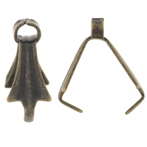 Bail clips 10mm bronze x10