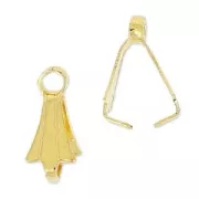 Bail clips 10mm - Fine gold tone x10