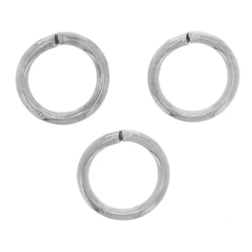 Jumprings open  5x0.7mm Silver tone x50