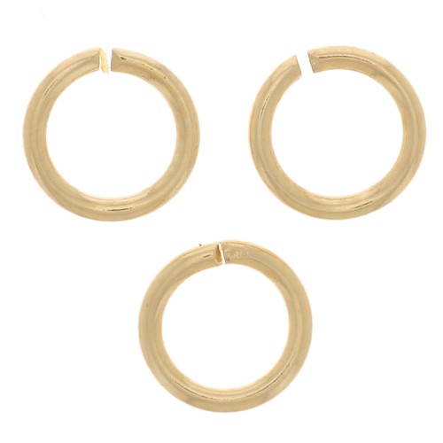 Jumprings open  5x0.7mm gold tone x50