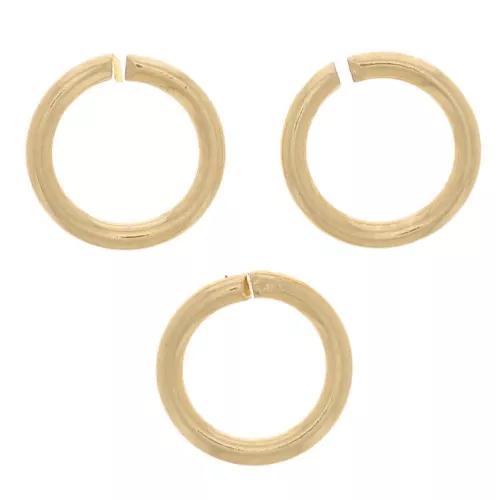 Jumprings open  5x0.7mm gold tone x50