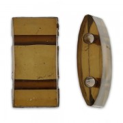 Carrier beads / 2-hole pillow beads 18x9 mm Smoked Topaz x10