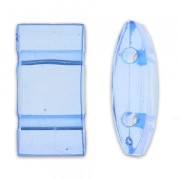 Carrier beads / 2-hole pillow beads 18x9 mm Sapphire x10|raw }}