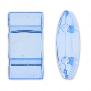 Carrier beads / 2-hole pillow beads 18x9 mm Sapphire x10