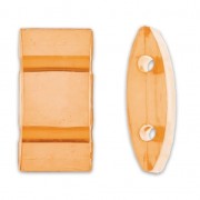 Carrier beads / 2-hole pillow beads 18x9 mm Topaz x10|raw }}