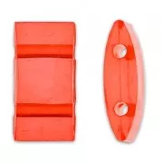 Carrier beads / 2-hole pillow beads 18x9 mm Light Siam x10